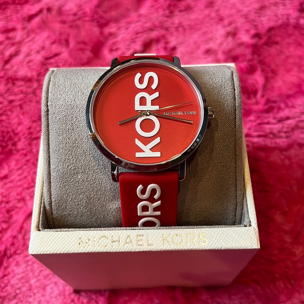 Red Michael Kors watch